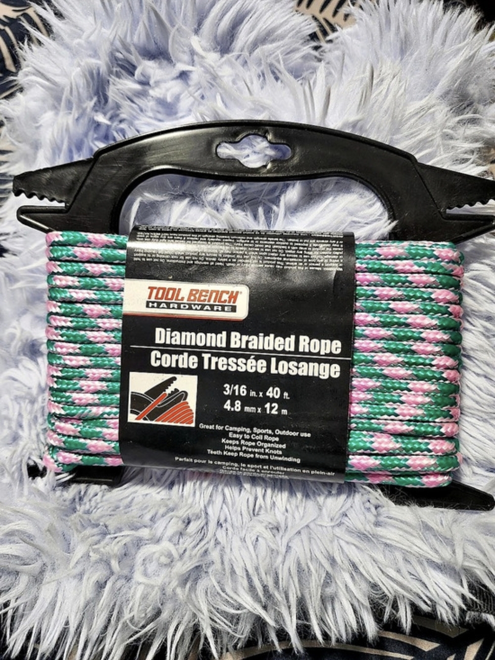 Tool Bench Hardware Diamond Braided Rope 3/16 in. x 40 ft